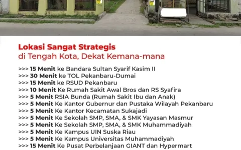 Dijual Rumah & Tanah Tengah Kota Halaman Luas Murah Di Pekanbaru